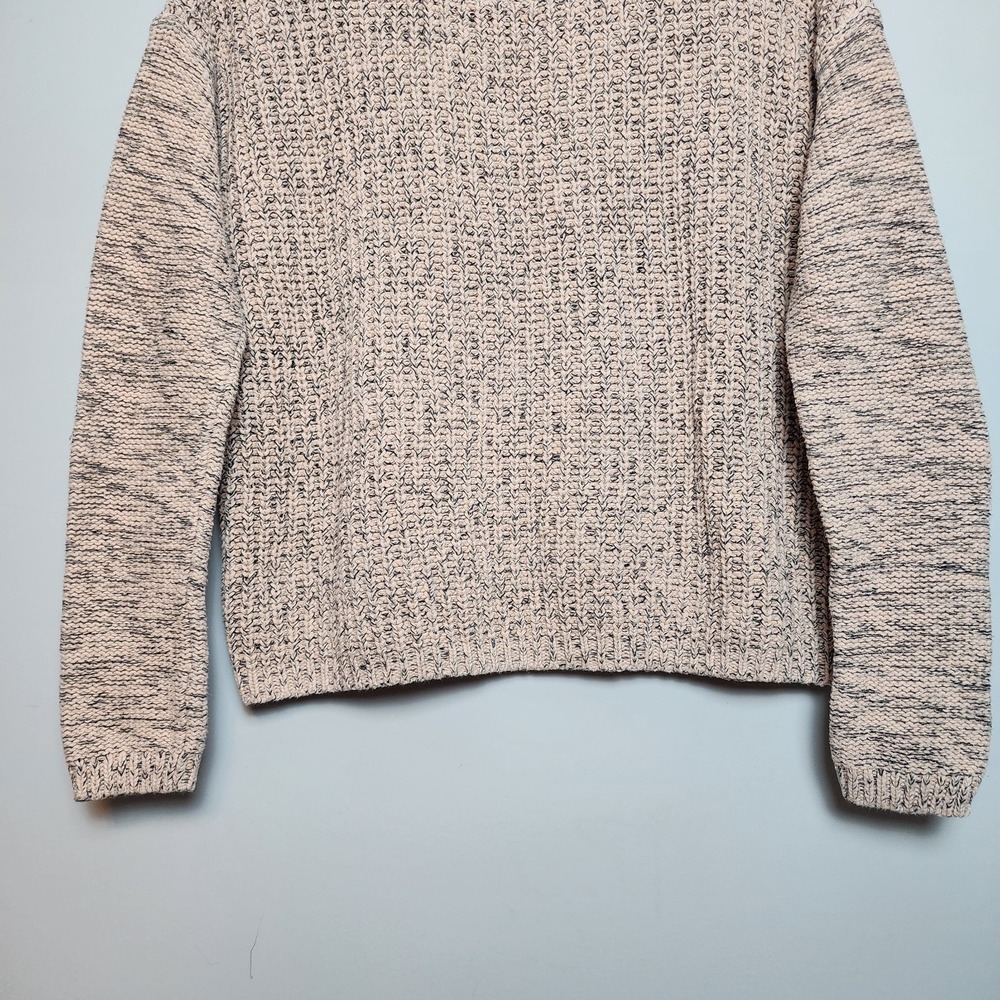 Forever 21 Marled Knit Crewneck Long Sleeve Pullover Sweater Pink Black Large - Picture 3 of 10
